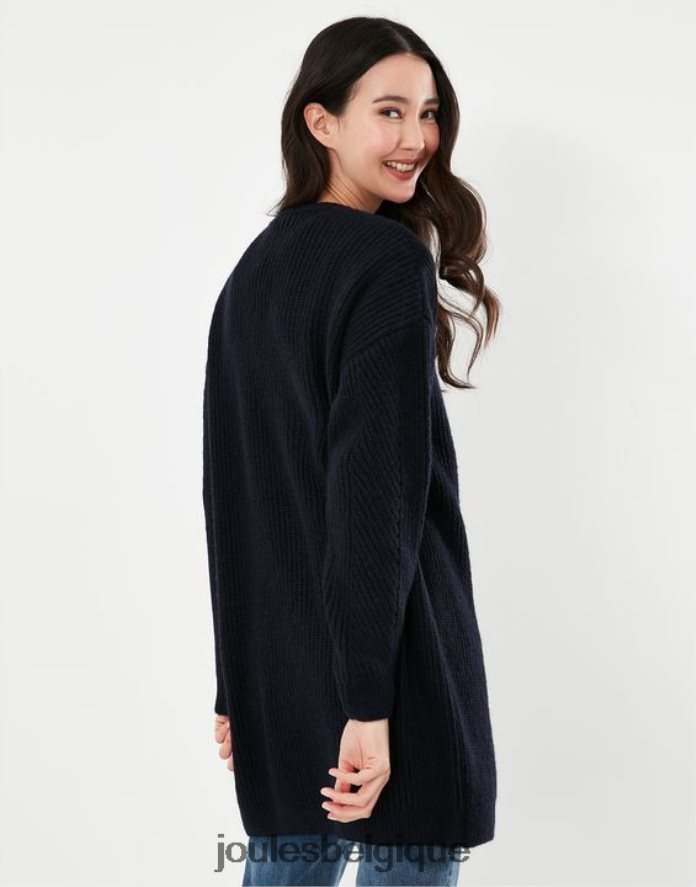 gemme bleue cardigan long caroline femmes vêtements Joules ND0H6T139