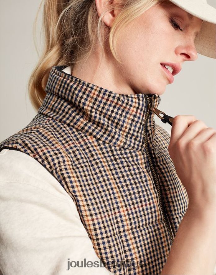 noir gilet réversible atwell à courtepointe en diamant femmes vêtements Joules ND0H6T50