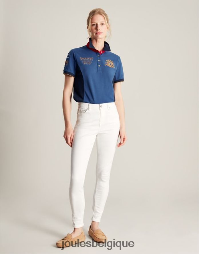 bleu foncé polo burghley femmes vêtements Joules ND0H6T114