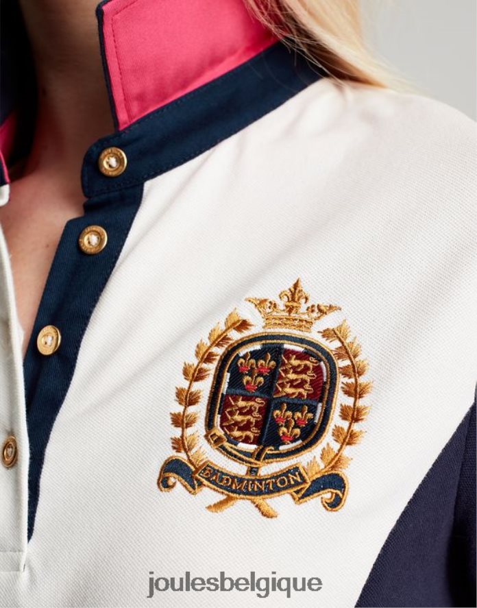 crème polo orné de badminton femmes vêtements Joules ND0H6T75