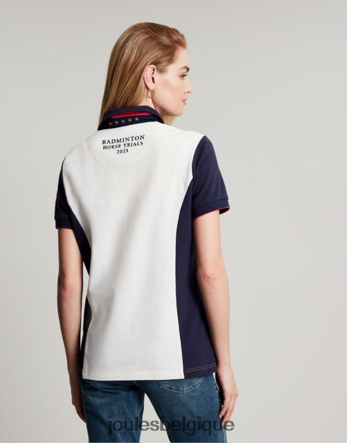 crème polo orné de badminton femmes vêtements Joules ND0H6T75