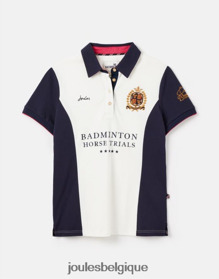 crème polo orné de badminton femmes vêtements Joules ND0H6T75