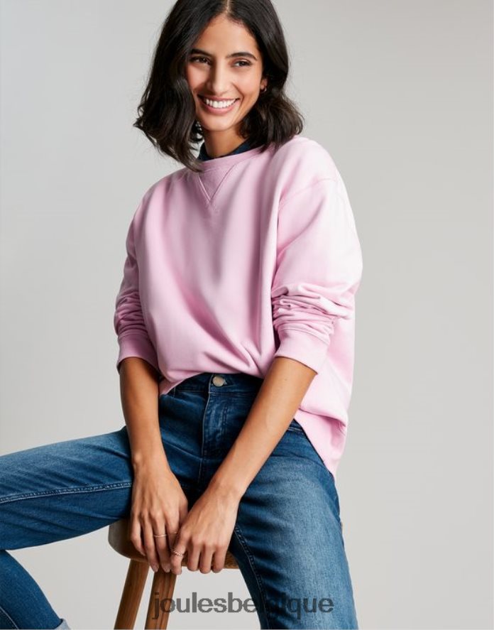 rose de l'aube sweat à col ras du cou Monique femmes vêtements Joules ND0H6T65
