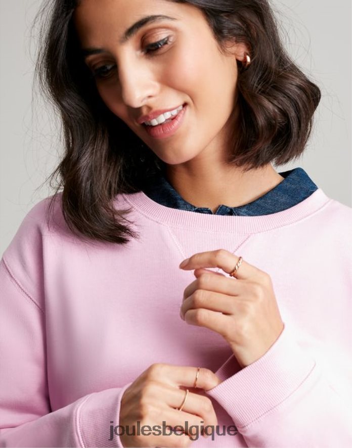rose de l'aube sweat à col ras du cou Monique femmes vêtements Joules ND0H6T65