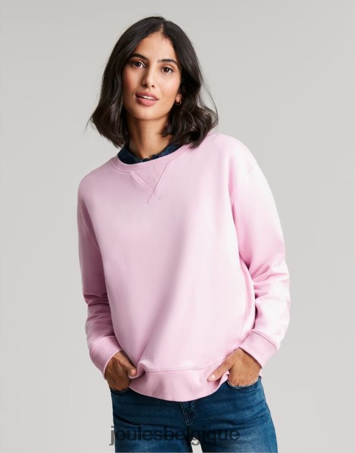 rose de l'aube sweat à col ras du cou Monique femmes vêtements Joules ND0H6T65