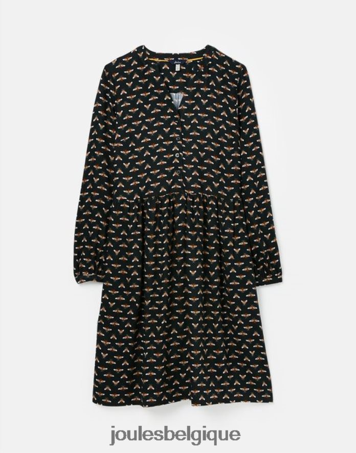 abeille noire robe chemise sophia à demi patte de boutonnage femmes vêtements Joules ND0H6T138