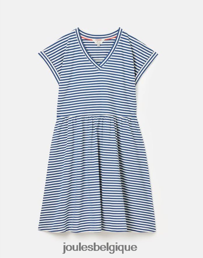 bande bleue robe courte en jersey femmes vêtements Joules ND0H6T16