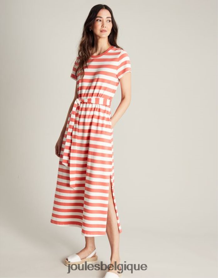bande rose robe longue en jersey paloma femmes vêtements Joules ND0H6T55