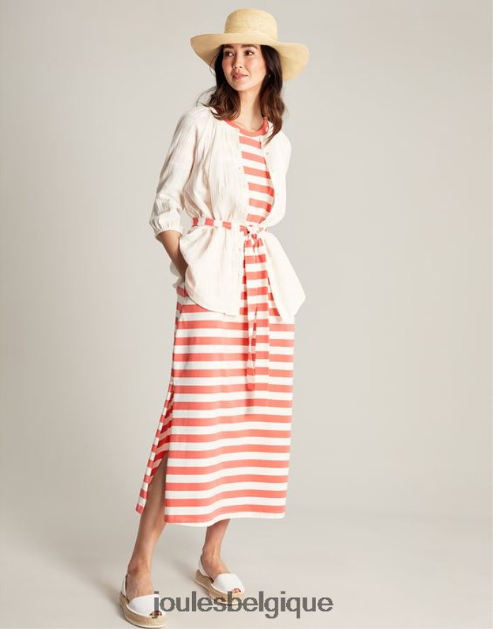 bande rose robe longue en jersey paloma femmes vêtements Joules ND0H6T55