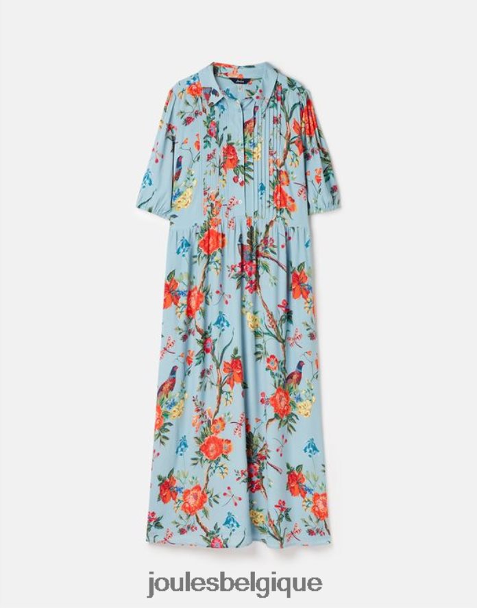 bleu fleuri robe chemise ambrée femmes vêtements Joules ND0H6T12