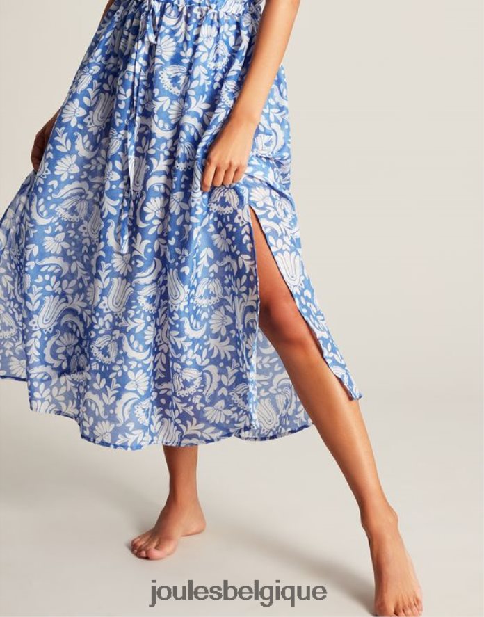 bleu fleuri robe de plage brooke femmes vêtements Joules ND0H6T4