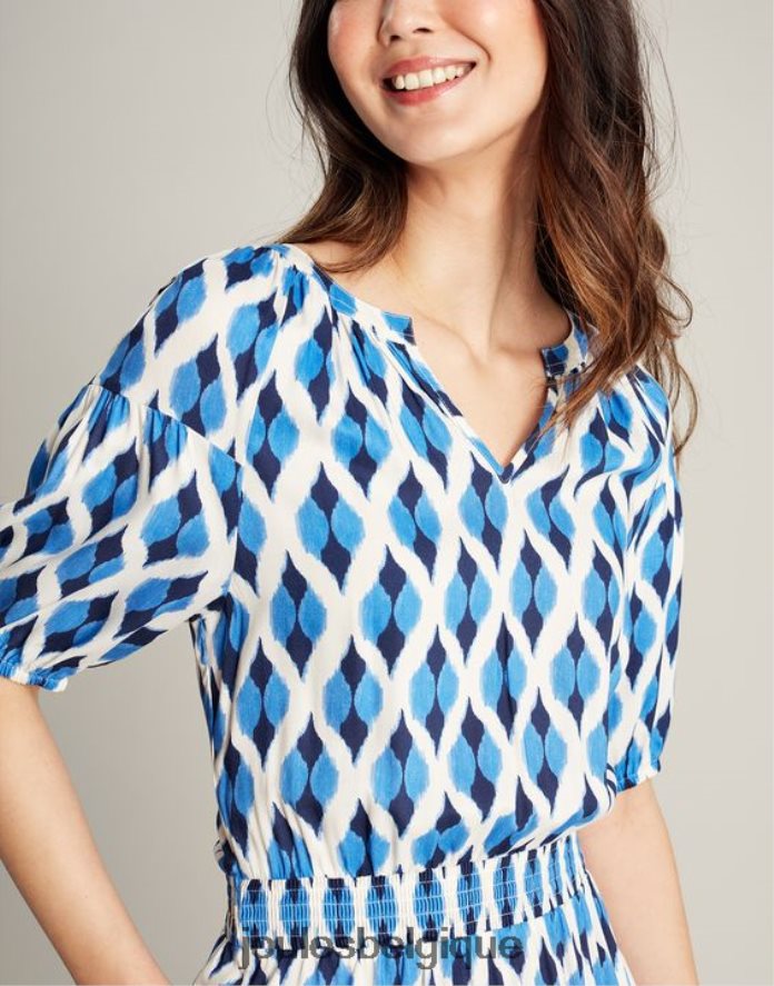 ikat bleu robe rochelle femmes vêtements Joules ND0H6T48