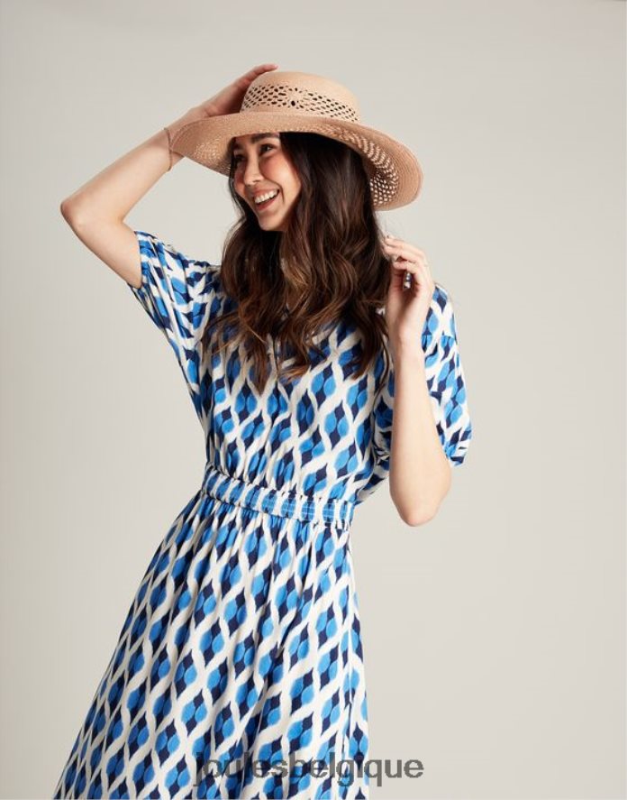 ikat bleu robe rochelle femmes vêtements Joules ND0H6T48