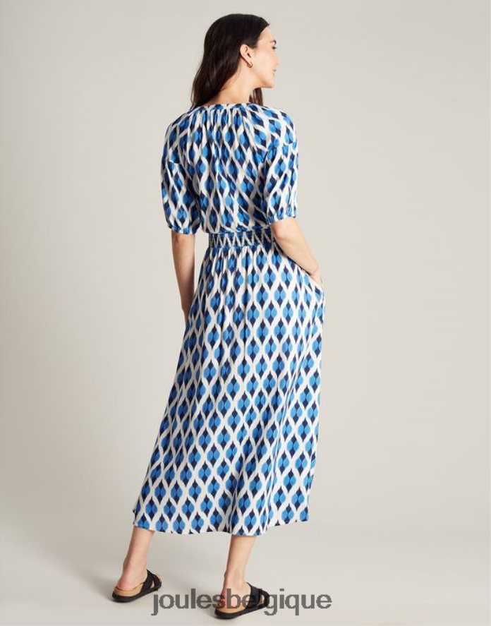 ikat bleu robe rochelle femmes vêtements Joules ND0H6T48