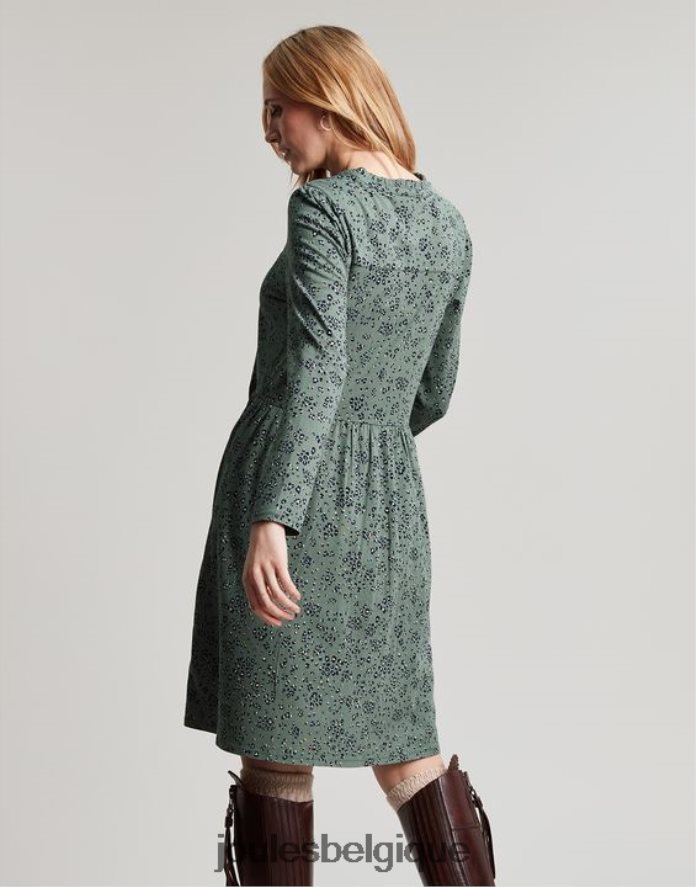 laurier léopard robe en jersey zippée aurora femmes vêtements Joules ND0H6T19