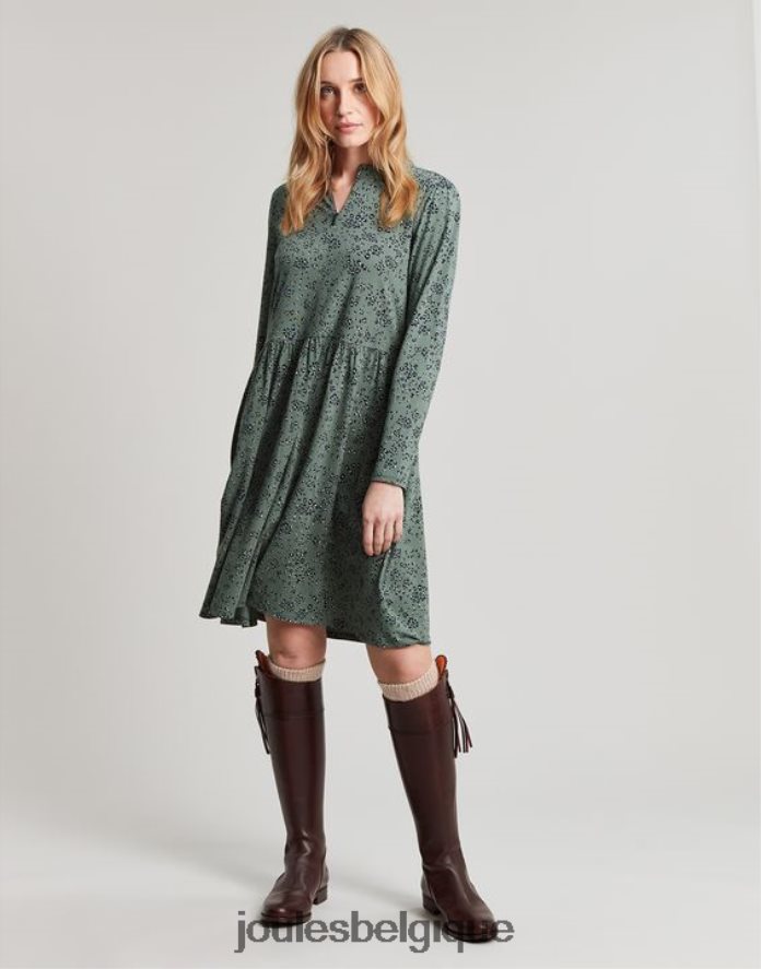 laurier léopard robe en jersey zippée aurora femmes vêtements Joules ND0H6T19