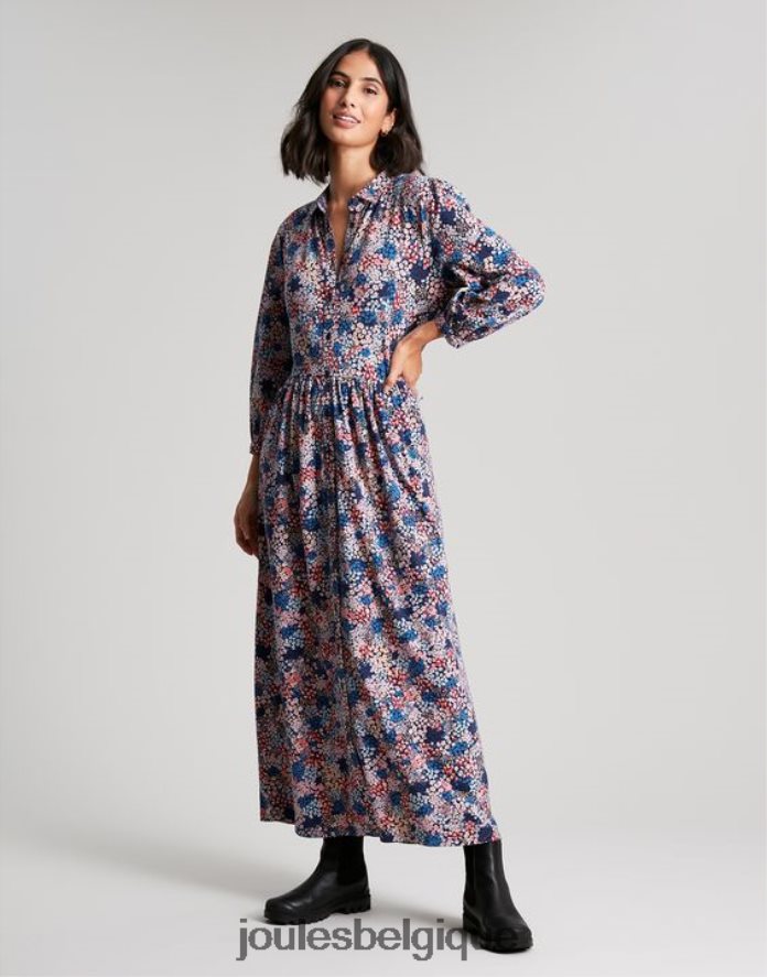 petite marine robe-chemise mi-longue en jersey nova femmes vêtements Joules ND0H6T64