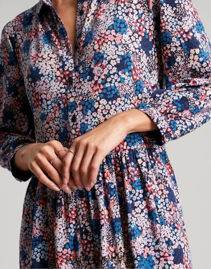 petite marine robe-chemise mi-longue en jersey nova femmes vêtements Joules ND0H6T64