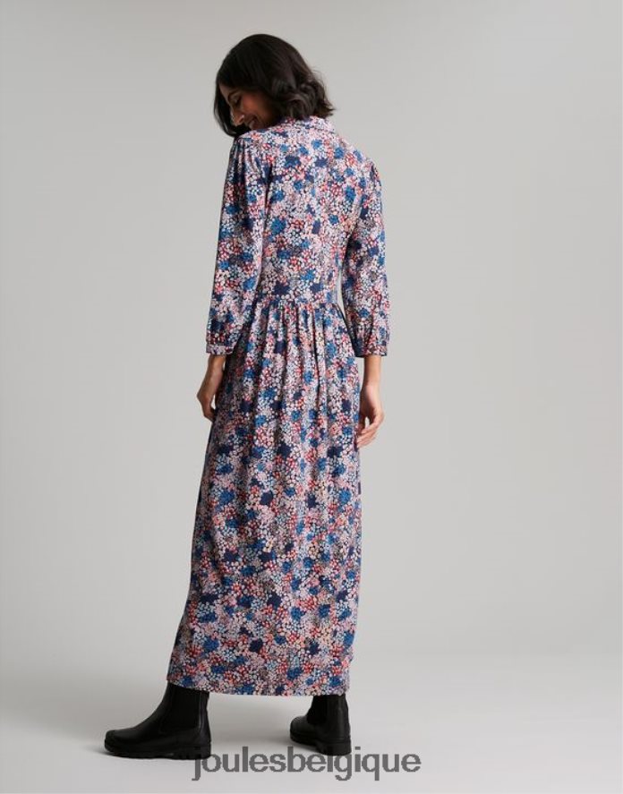 petite marine robe-chemise mi-longue en jersey nova femmes vêtements Joules ND0H6T64