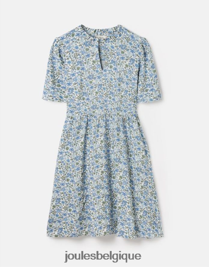 petite puce bleue robe courte à encolure volantée lotty femmes vêtements Joules ND0H6T17