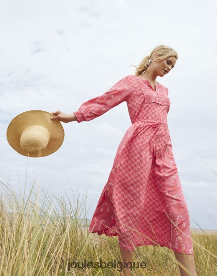 rose robe à bretelles matelassée Therese femmes vêtements Joules ND0H6T41