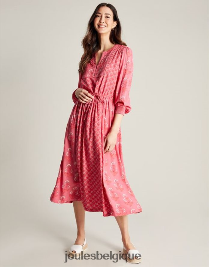 rose robe à bretelles matelassée Therese femmes vêtements Joules ND0H6T41