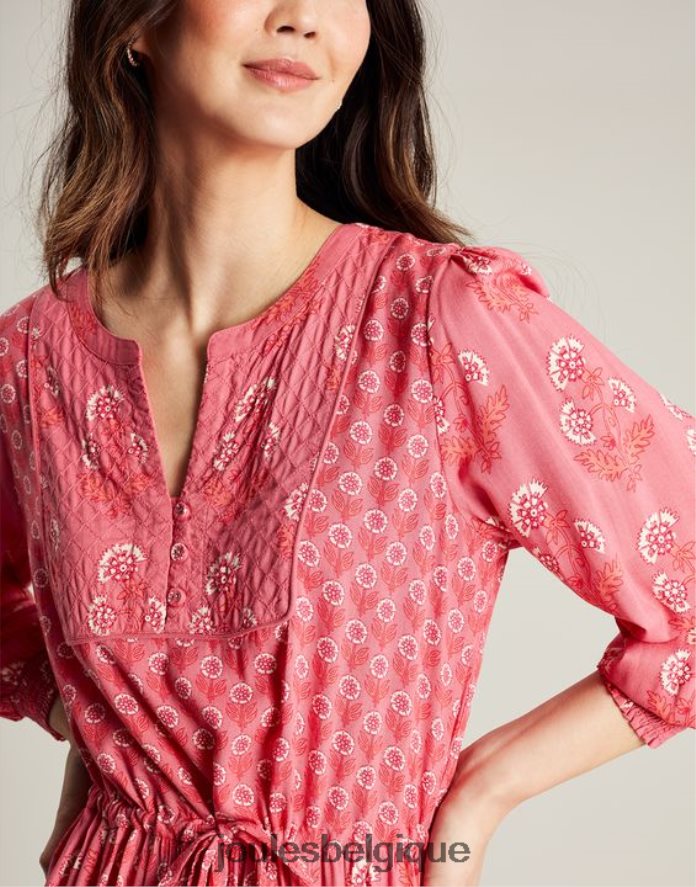 rose robe à bretelles matelassée Therese femmes vêtements Joules ND0H6T41