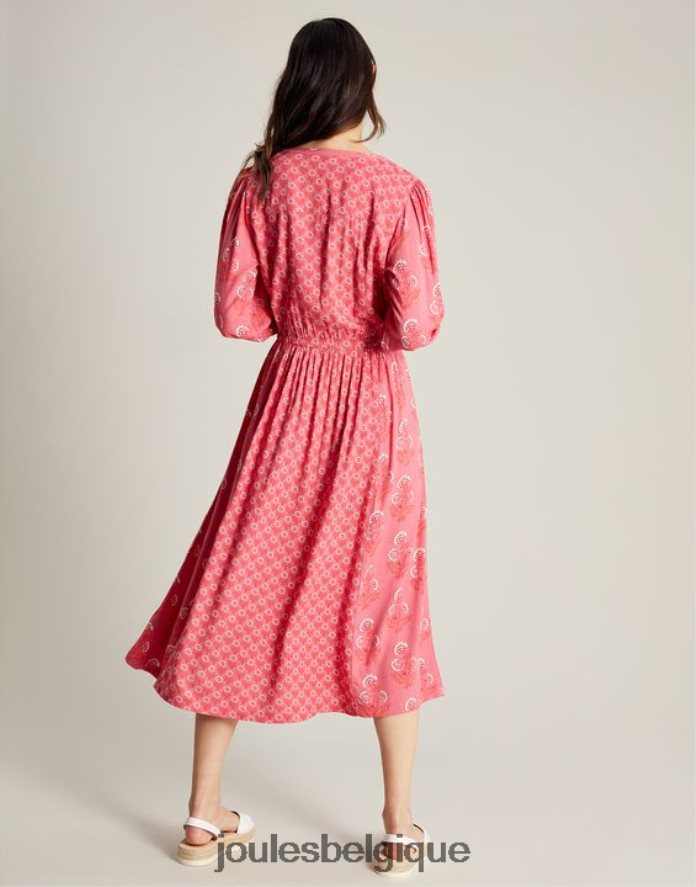 rose robe à bretelles matelassée Therese femmes vêtements Joules ND0H6T41