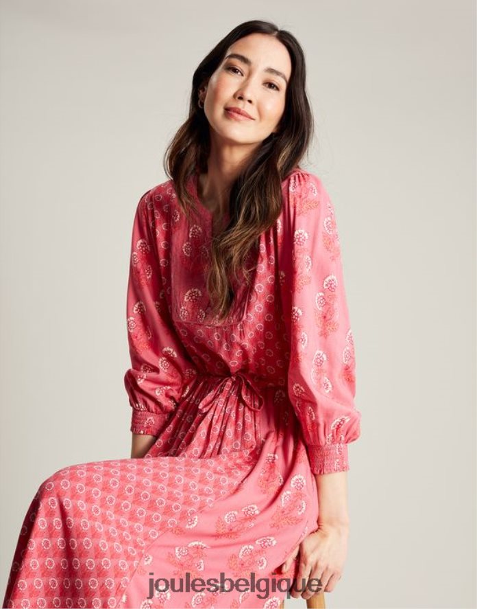 rose robe à bretelles matelassée Therese femmes vêtements Joules ND0H6T41