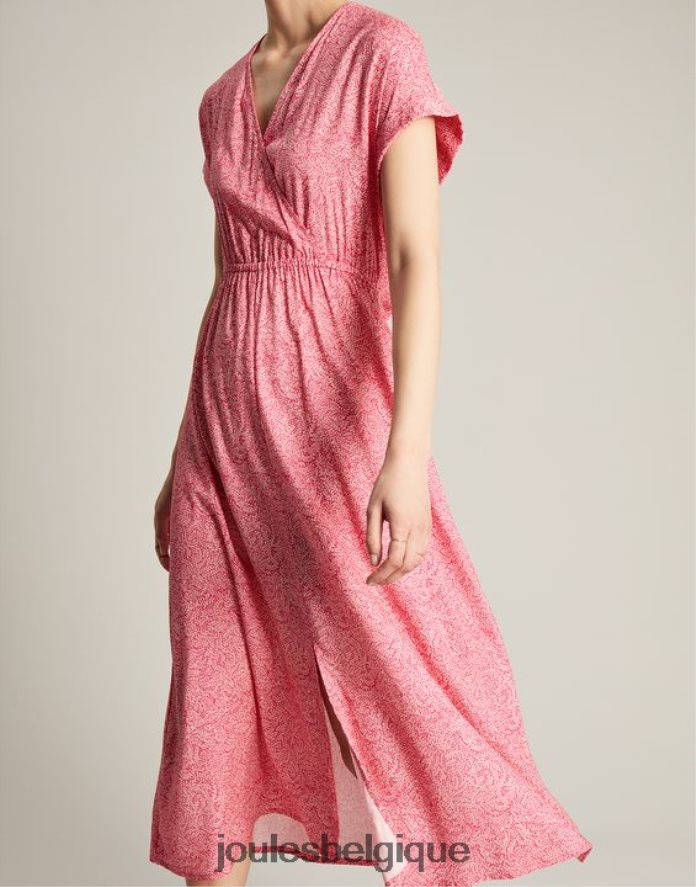 tache de saule rose vif robe abigail col v femmes vêtements Joules ND0H6T96