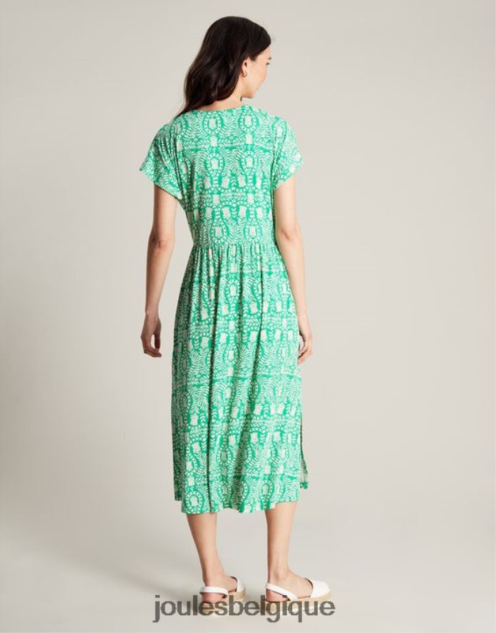 vert floral robe en jersey nia femmes vêtements Joules ND0H6T56