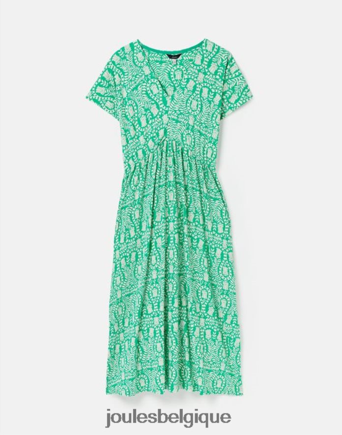 vert floral robe en jersey nia femmes vêtements Joules ND0H6T56