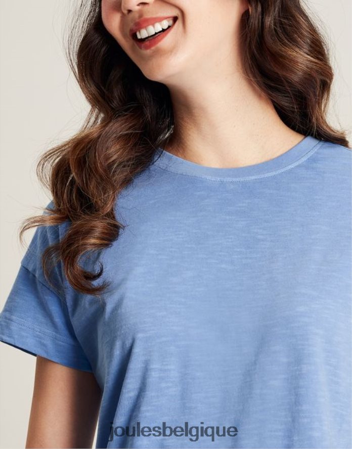 bleu t-shirt à manches courtes Macey femmes vêtements Joules ND0H6T81
