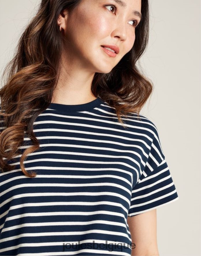 rayure marine macey - t-shirt rayé à manches courtes femmes vêtements Joules ND0H6T54