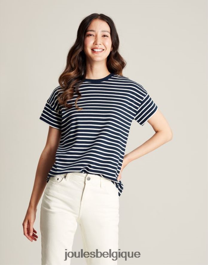 rayure marine macey - t-shirt rayé à manches courtes femmes vêtements Joules ND0H6T54