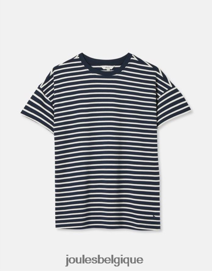 rayure marine macey - t-shirt rayé à manches courtes femmes vêtements Joules ND0H6T54