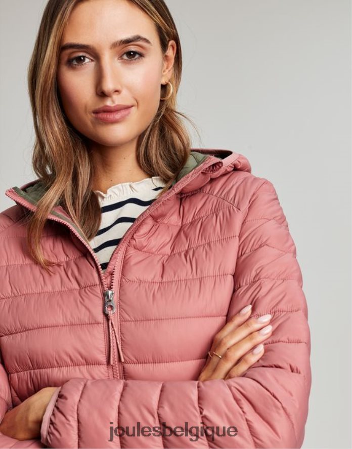 rose manteau matelassé pliable bowland femmes vêtements Joules ND0H6T44