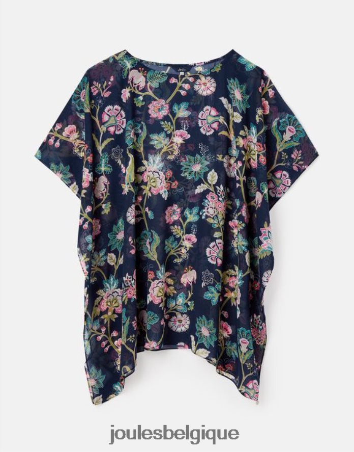 bleu marine fleuri Rosanna se cache femmes vêtements Joules ND0H6T133
