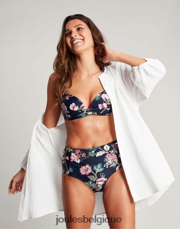 bleu marine fleuri bas de bikini jasmin femmes vêtements Joules ND0H6T137