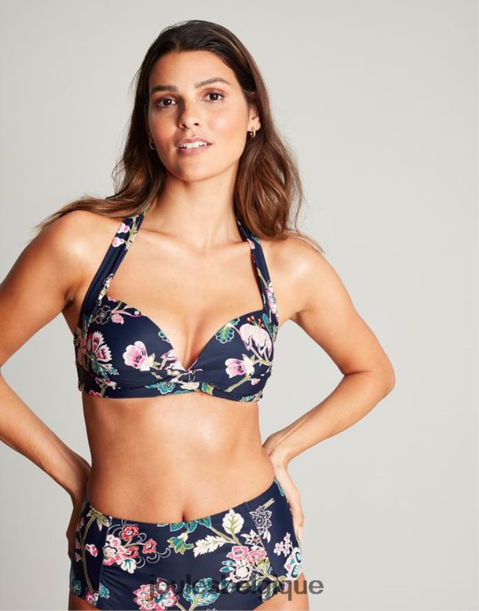 bleu marine fleuri haut de bikini jasmin femmes vêtements Joules ND0H6T132