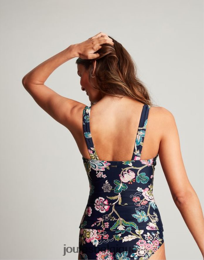 bleu marine fleuri tankini au jasmin femmes vêtements Joules ND0H6T126