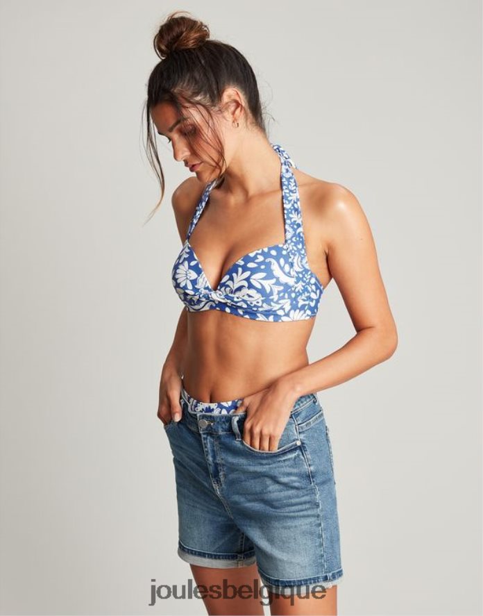 mosaïque bleue haut de bikini jasmin femmes vêtements Joules ND0H6T131