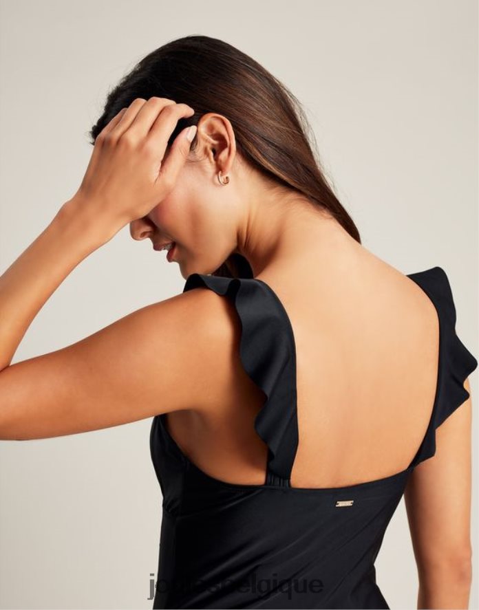 vrai noir maillot de bain à volants pivoine femmes vêtements Joules ND0H6T110