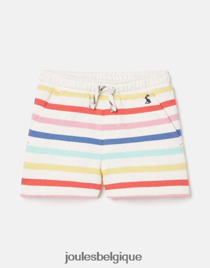 multi-rayures reilley short à rayures en jersey 2-12 ans filles vêtements Joules ND0H6T273