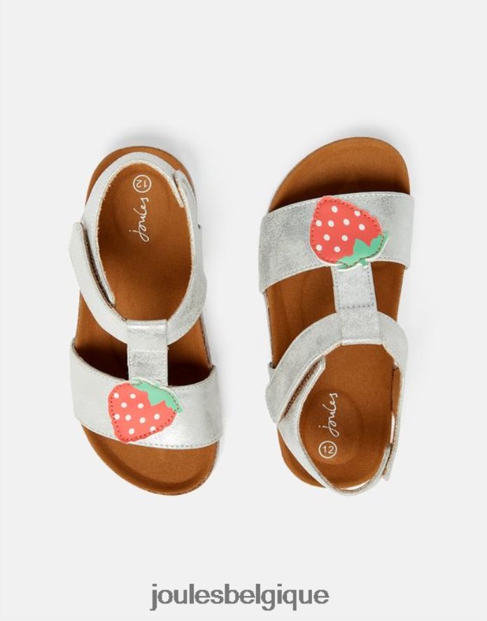 argent sandales à barre en T Scarlett filles chaussure Joules ND0H6T333