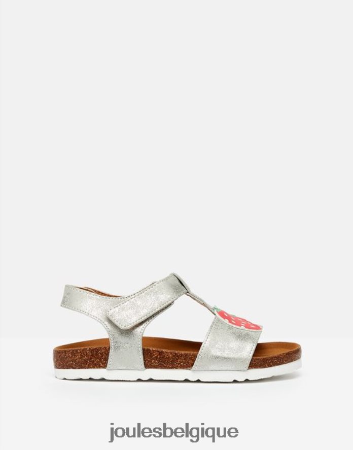 argent sandales à barre en T Scarlett filles chaussure Joules ND0H6T333