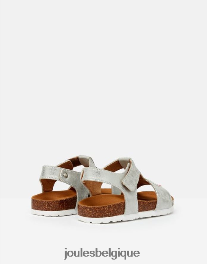 argent sandales à barre en T Scarlett filles chaussure Joules ND0H6T333