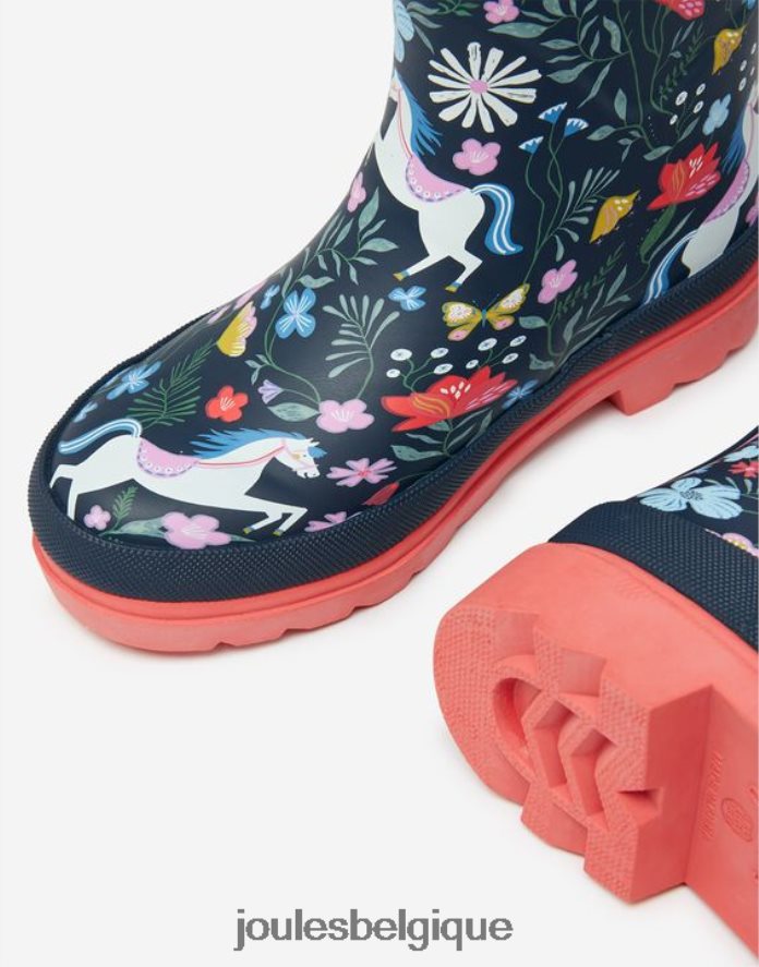 marine équestre bottes de pluie imprimées filles chaussure Joules ND0H6T330