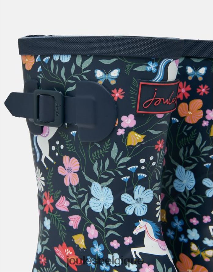marine équestre bottes de pluie imprimées filles chaussure Joules ND0H6T330