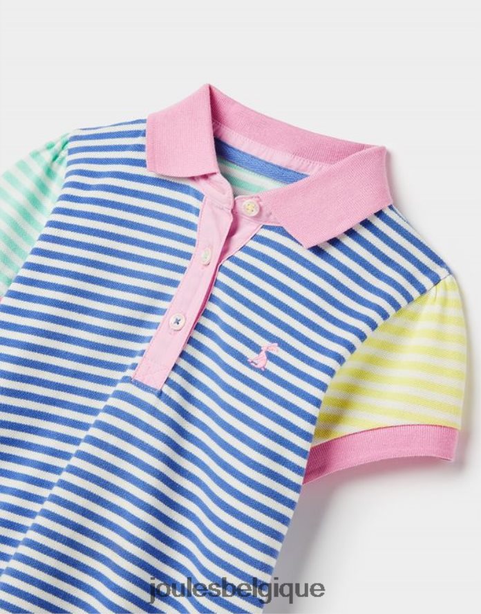 bleu à rayures multiples polo à rayures morgan 2-12 ans filles vêtements Joules ND0H6T255